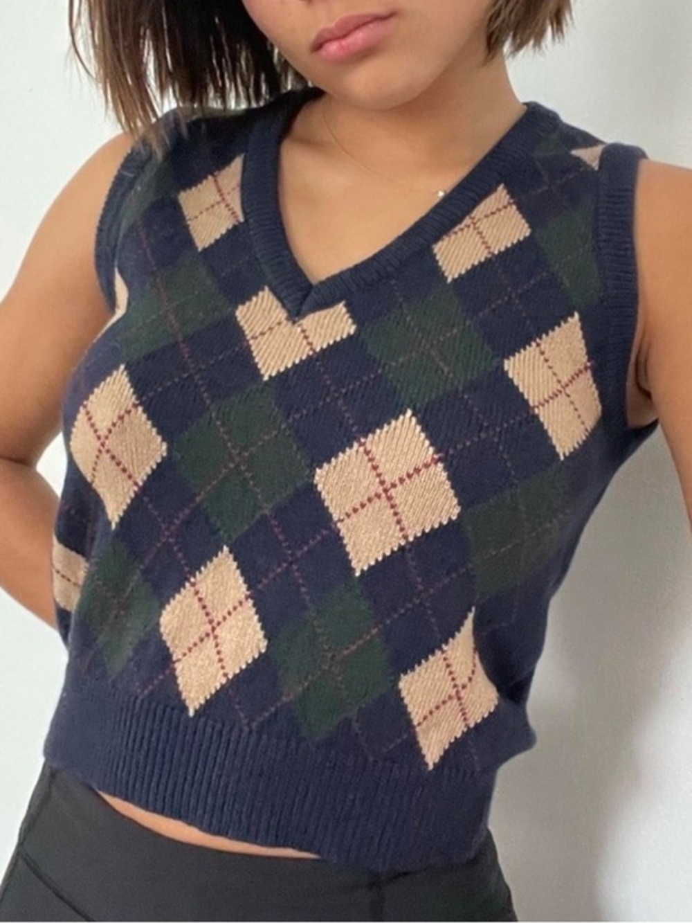 Brandy Melville argyle sweater vest